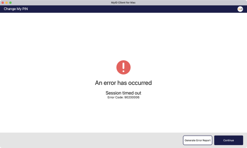 Generate error report